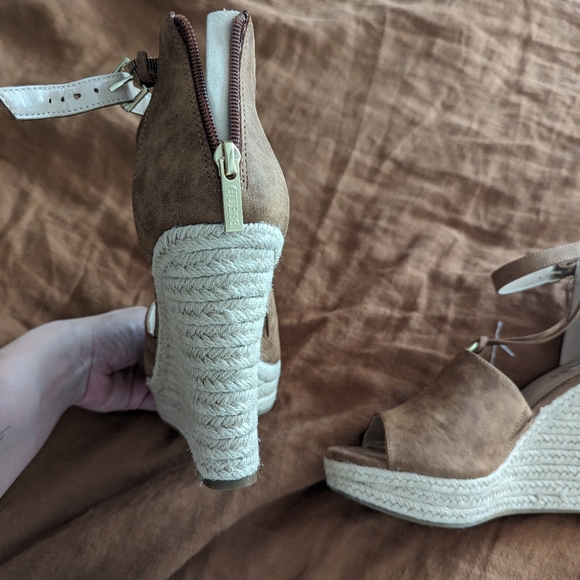 Guess Brown Espadrille Wedges - Picture 3 of 4